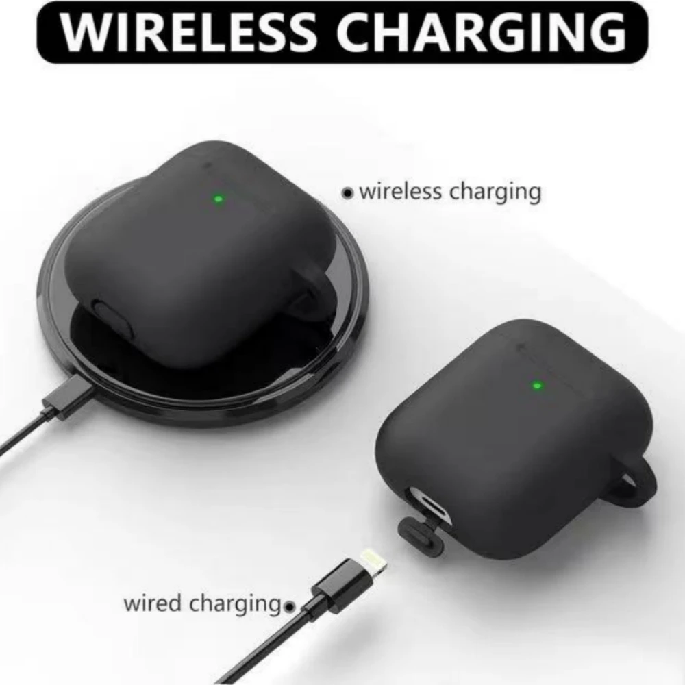 Funda Airpods 2 y 1 con Kit de limpieza, funda protectora de silicona suave para Apple AirPods de 2.a/1a generación, funda de carga con Ke - imagen 4