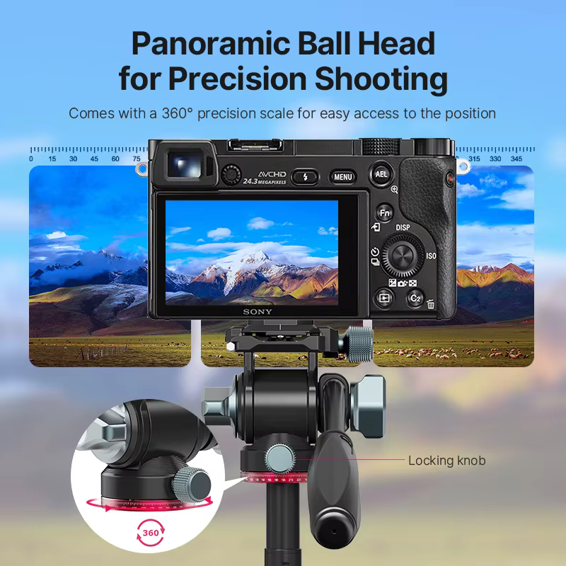 Ulanzi U-190 Cabezal Panorámico Fluido para Trípode DSLR SLR - imagen 4