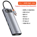 9 in 1 HDMI RJ45 VGA