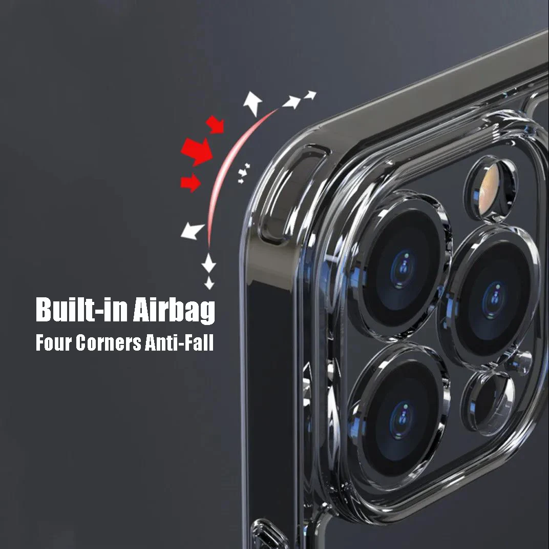 Funda de teléfono de vidrio templado transparente para iPhone 16 15 14 13 12 11 Pro Max Plus XR X XS 7 8 parachoques a prueba de golpes cubierta transparente dura - imagen 4