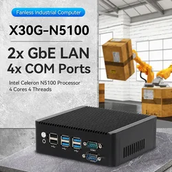 Helorpc Mini PC Industrial Intel Celeron N5100 sin ventilador