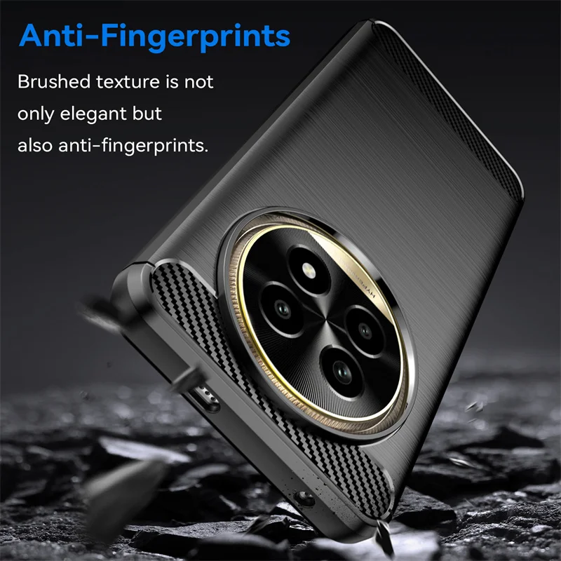 Funda de silicona suave para Realme, carcasa trasera de fibra de carbono, para Realme 13 Pro Plus, Realme