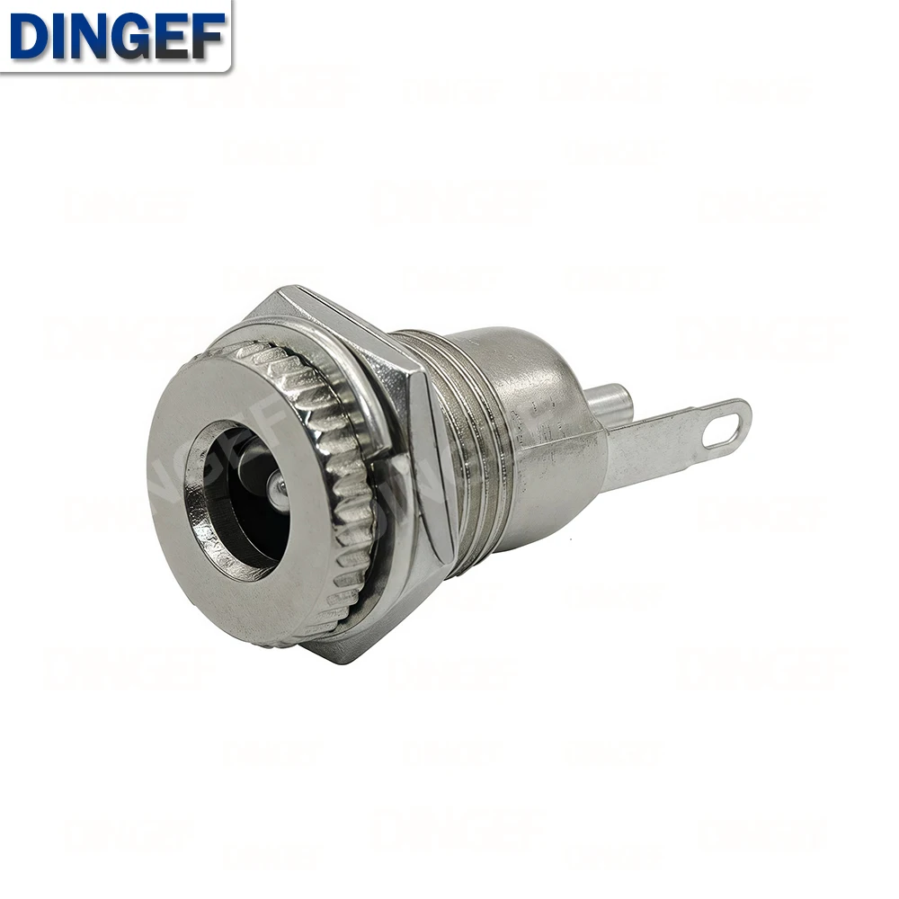 5 unids/lote DC099 5,5mm x 2,1mm toma de corriente CC conector hembra de montaje en Panel DC-099 de Metal agujero abierto 11MM 5,5*2,1 5,5*2,5 - imagen 4