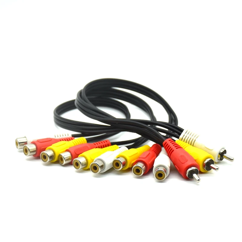 Cables AV de Audio y vídeo Nku 3RCA macho-hembra 3 RCA macho a 6 RCA 9RCA hembra Cable adaptador divisor para reproductor de DVD TV box - imagen 4