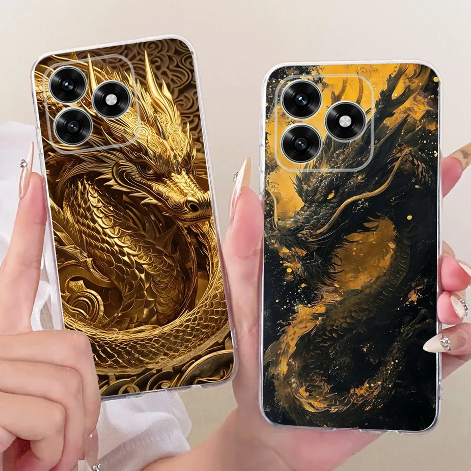 Para Honor X5C Plus funda NLA-LX1 lindos animales flores funda pintada suave funda de teléfono delgada para Honor X5C HonorX5C Plus X5Plus Shell - imagen 2