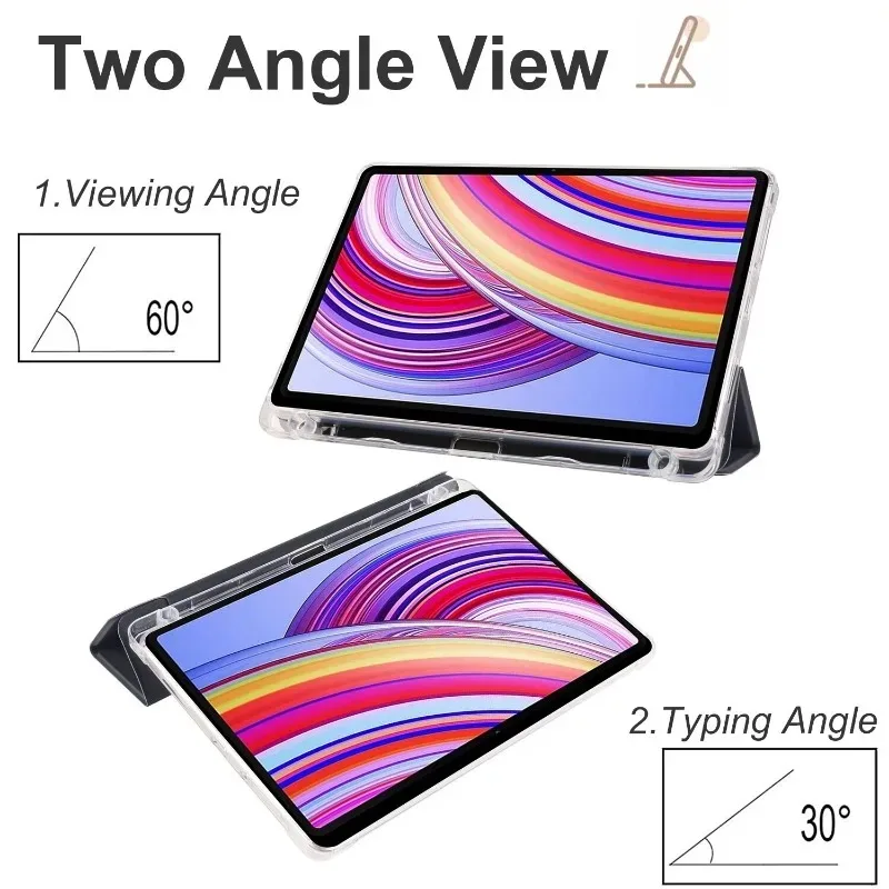 Nuevo para Xiaomi Redmi Pad Pro 12,1 2024 funda con portalápices para Redmi Pad Pro 12,1 pulgadas funda magnética con soporte para tableta inteligente - imagen 4
