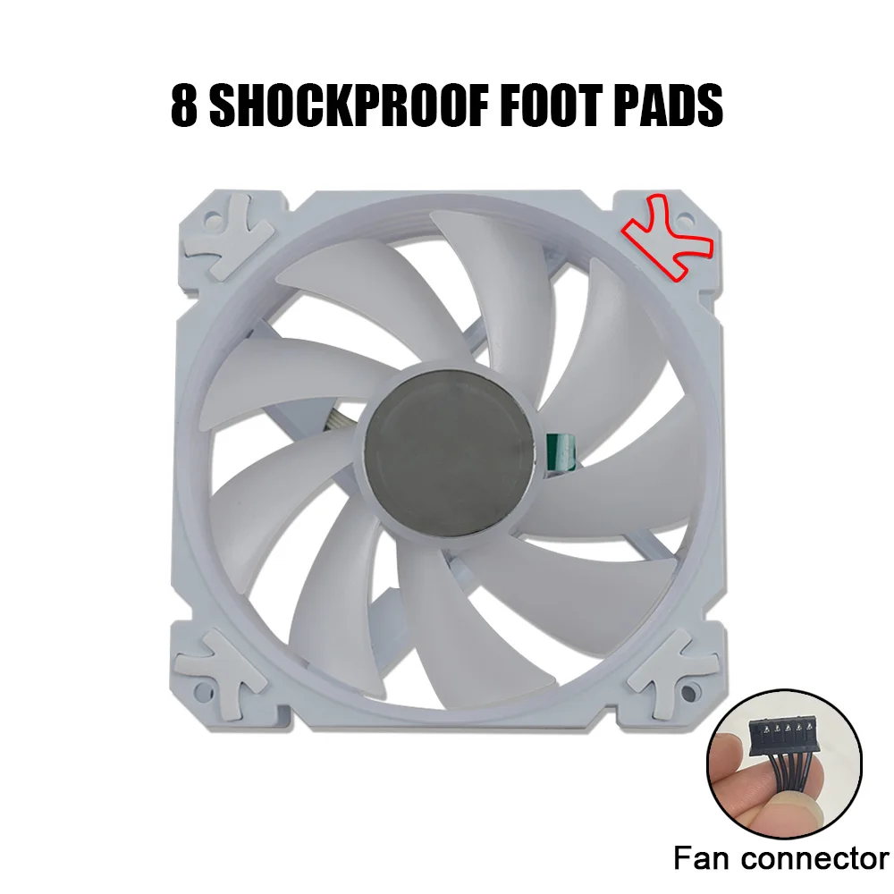 MANMU, nuevo diseño, ventilador de pc Argb, ventilador enfriador de 120mm para pc, ventilador con cubierta de pc con efecto de luz de espejo infinito Rgb - imagen 5