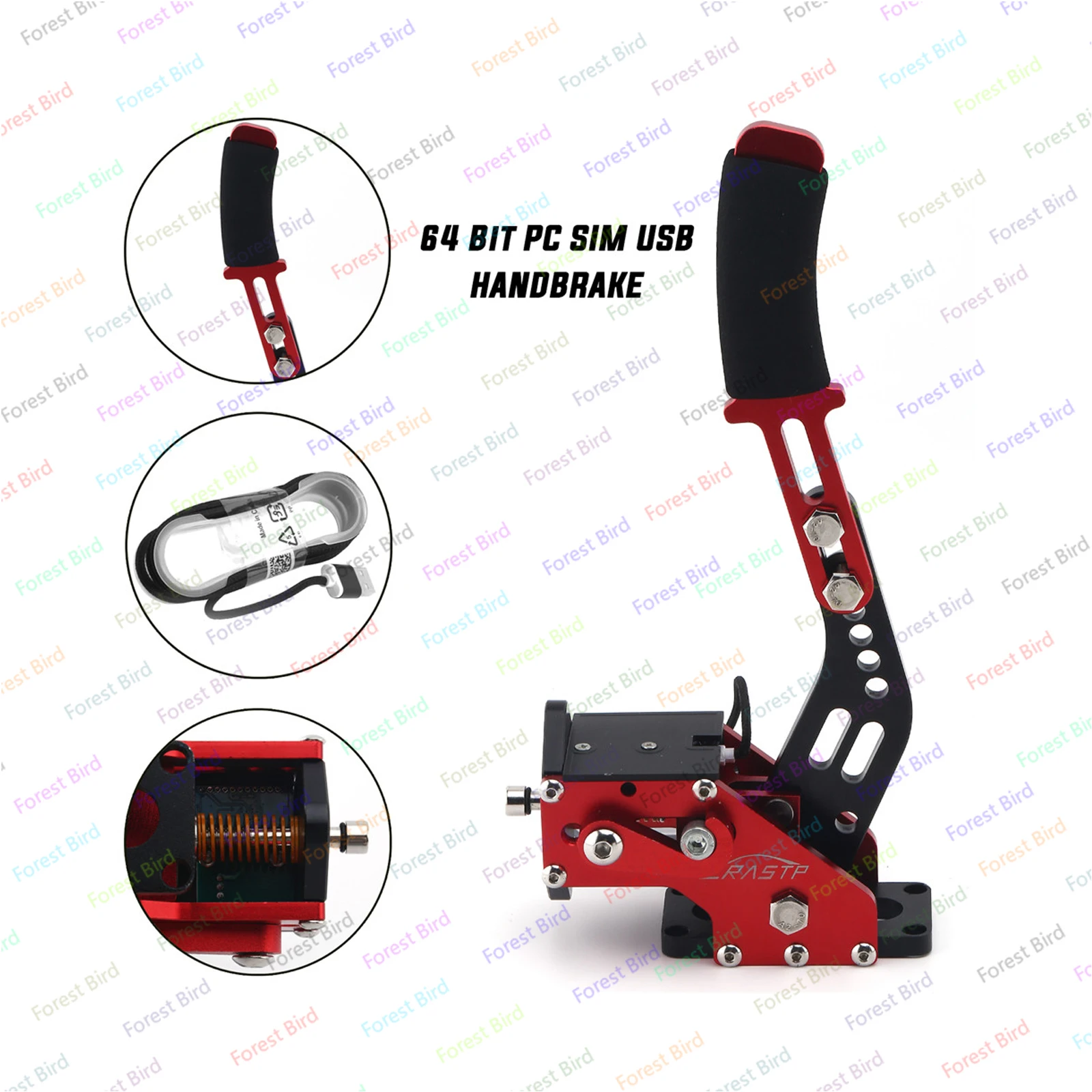 Sistema de freno de mano para juegos de carreras, dispositivo USB para Rally, Logitech G29/G27/G25 PC, Sensor Hall de 64 bits, SIM, T300, T500 - imagen 2