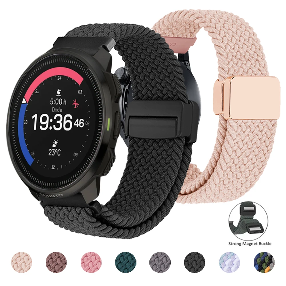 Correa de nailon trenzado para SUUNTO VERTICAL 9 5 Peak DLC/PRO 3, Correa deportiva para pulsera SUUNTO RACE, Correa elástica de 20mm y 22mm