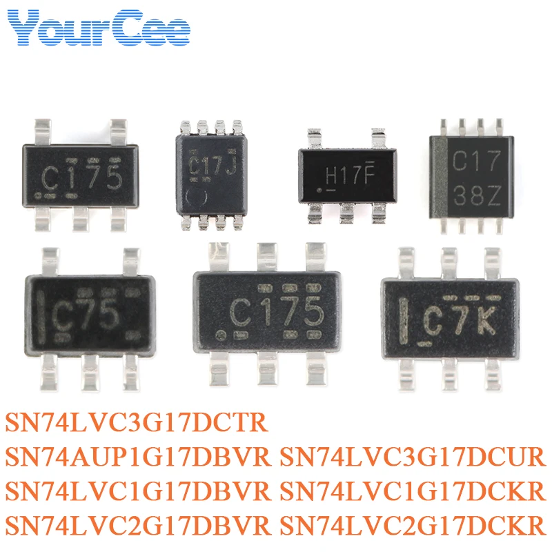 100 uds/10 Uds SN74LVC1 SN74LVC1G17 SN74LVC1G17DBVR SOT-23-5 Chip lógico de búfer de disparo Schmitt SN74LVC3G17DCTR SN74LVC2G17DBVR