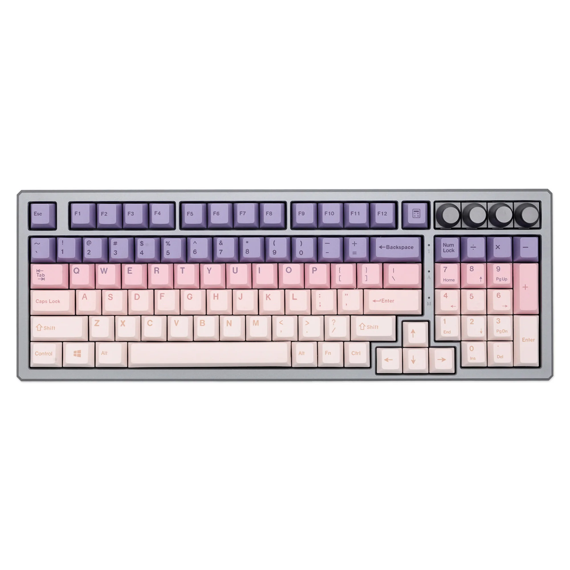 GKs-Juego de teclas de subcama para teclado, teclas de color degradado de otoño, perfil de cereza, PBT grueso para teclado bm60, bm65, bm68, xd64, cstc75, 87