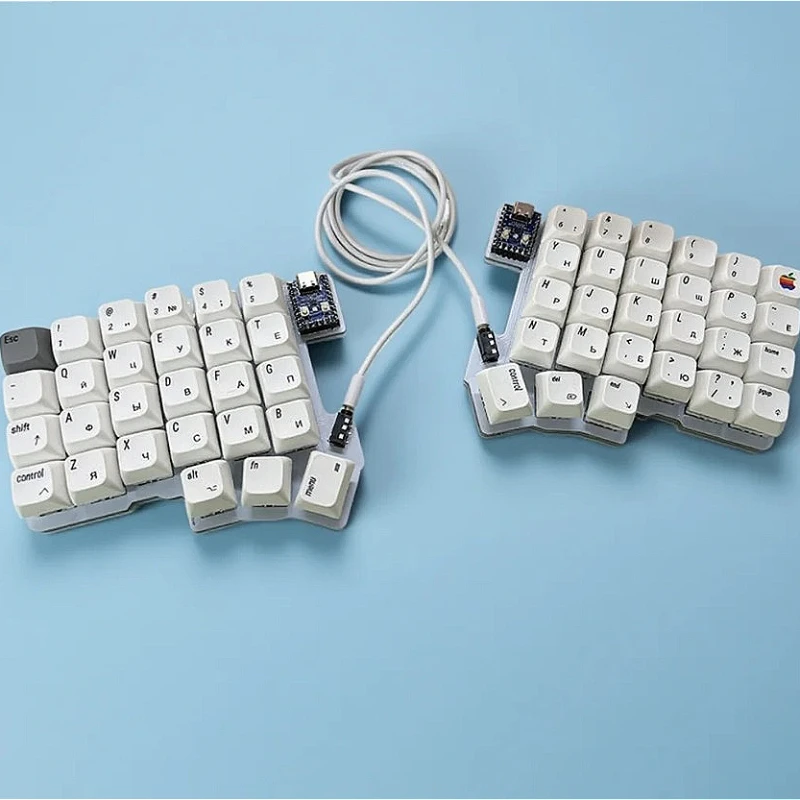 Silakka54 teclado dividido con cable monomodo intercambio en caliente teclados ergonómicos divididos personalizados teclado mecánico de oficina para juegos regalo