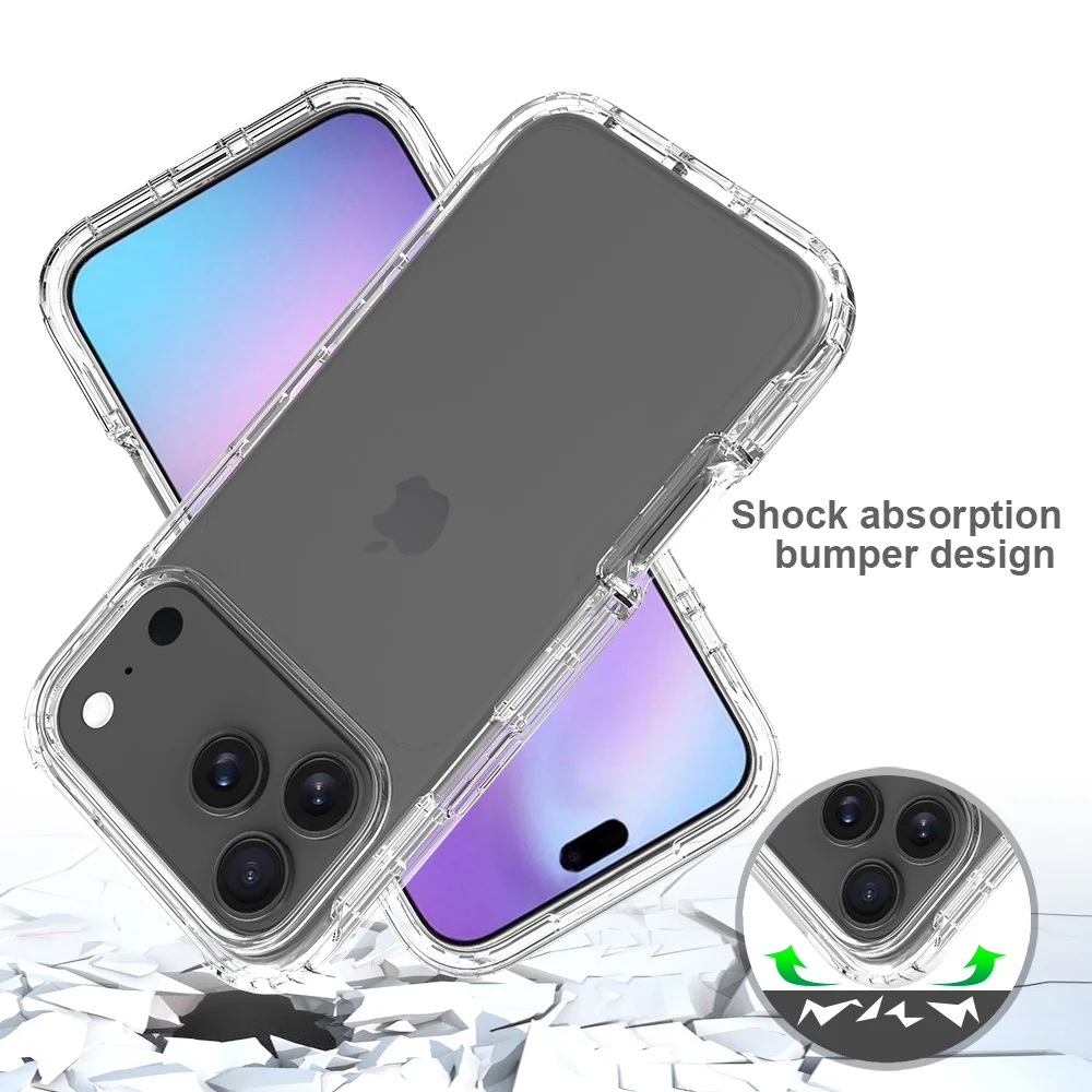 Protección de cuerpo completo gradiente parachoques transparente funda para iPhone 17 16 15 14 13 12 11 Pro Max Air Plus X XR XS cubierta a prueba de golpes - imagen 5