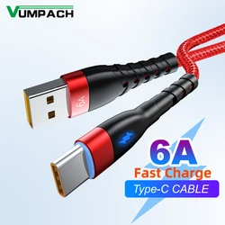 Cable USB-C 6A Carga Rápida para Huawei, Samsung y Xiaomi