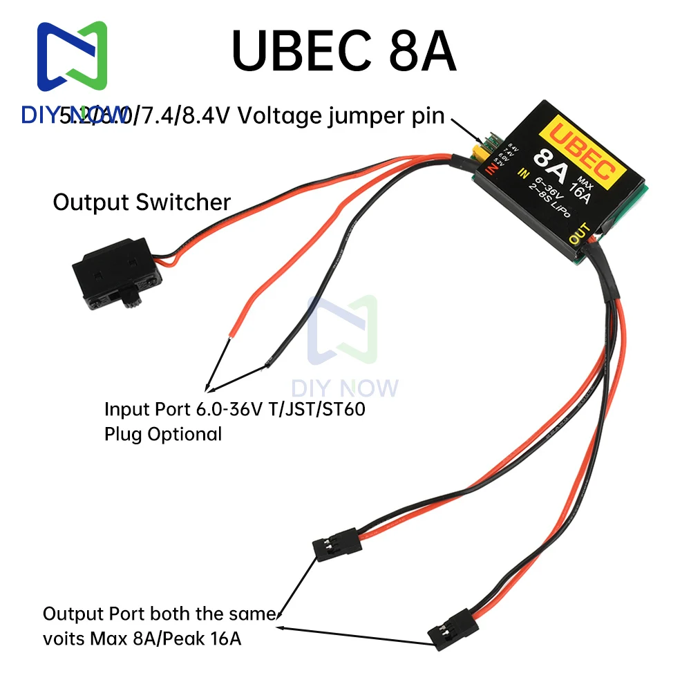 4S-6S 15-26V UBEC 8A 4A 5,2/6,0/7,4 V/8,4 V receptor servo módulo de fuente de alimentación independiente RC coche brazo robótico de avión de ala fija - imagen 2