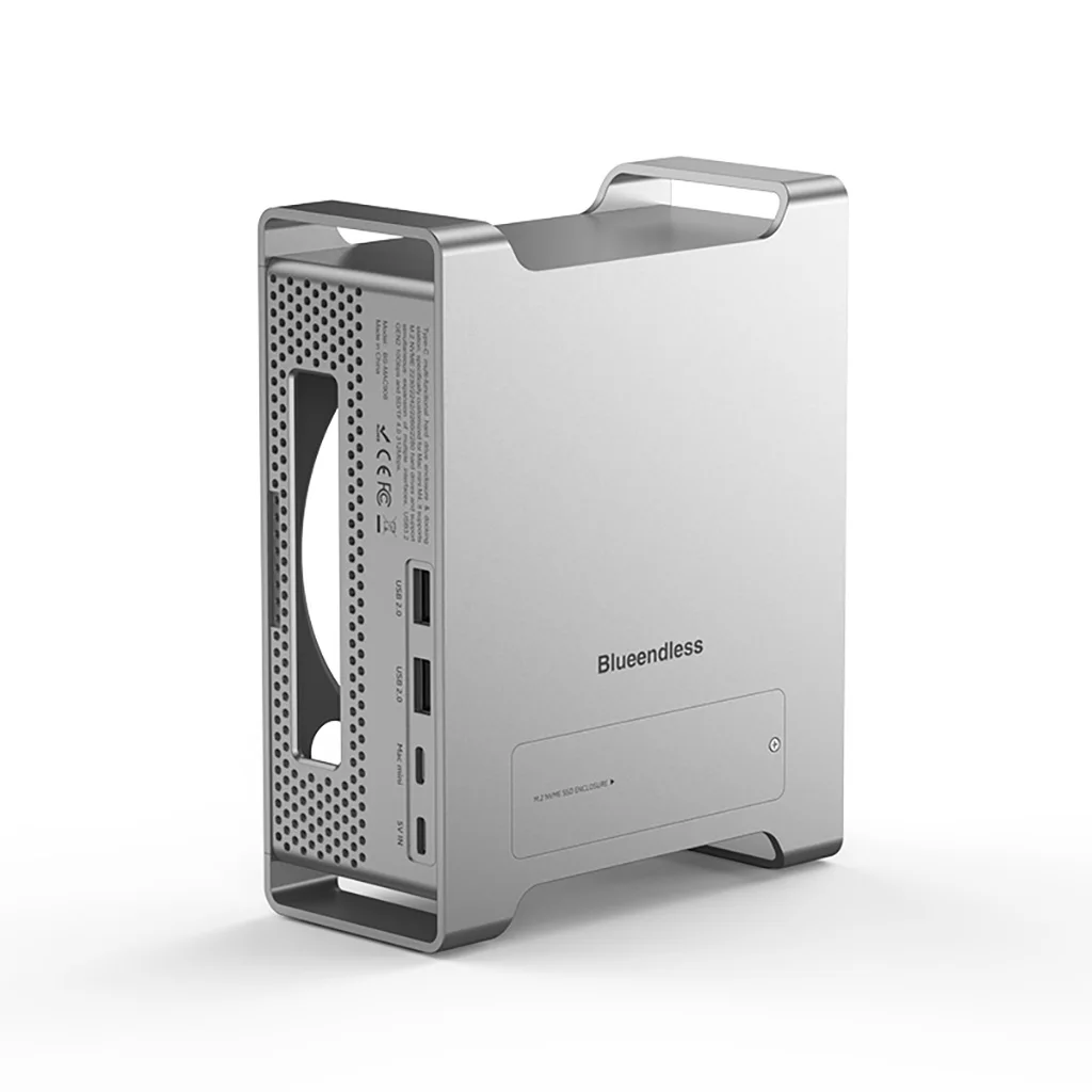 Estación de acoplamiento Blueendless tipo C HUB para Mac Mini M4/M4 pro con 10Gbps USB 3,2 Gen2 C Hub SD4.0 M.2 para carcasa NVME SSD - imagen 5