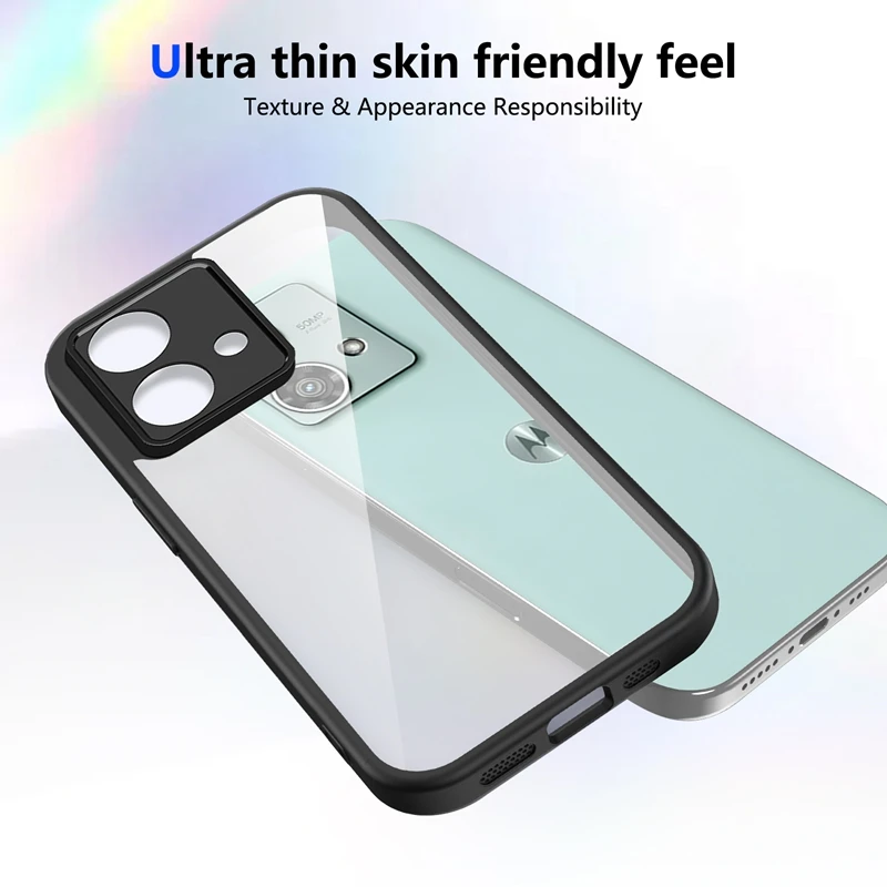 Funda de silicona transparente para Motorola Moto G84 G64 G54 G34 G24 G14 G04 G04S Power PC trasera TPU parachoques cubierta de teléfono a prueba de golpes - imagen 4
