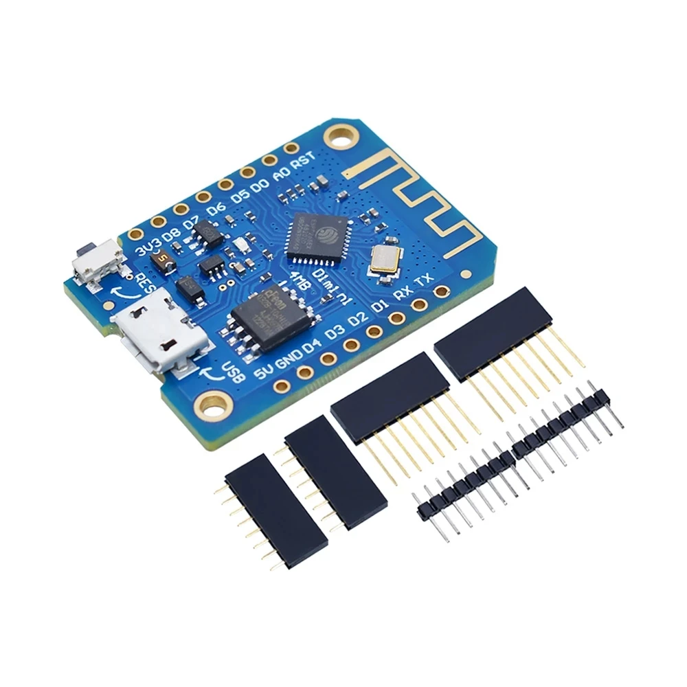 ESP8266 ESP-12 ESP-12F CH340G CH340 V2 USB WeMos D1 Mini PRO V3.0 Placa de desarrollo WIFI NodeMCU Lua IOT placa 3,3 V con pines - imagen 5