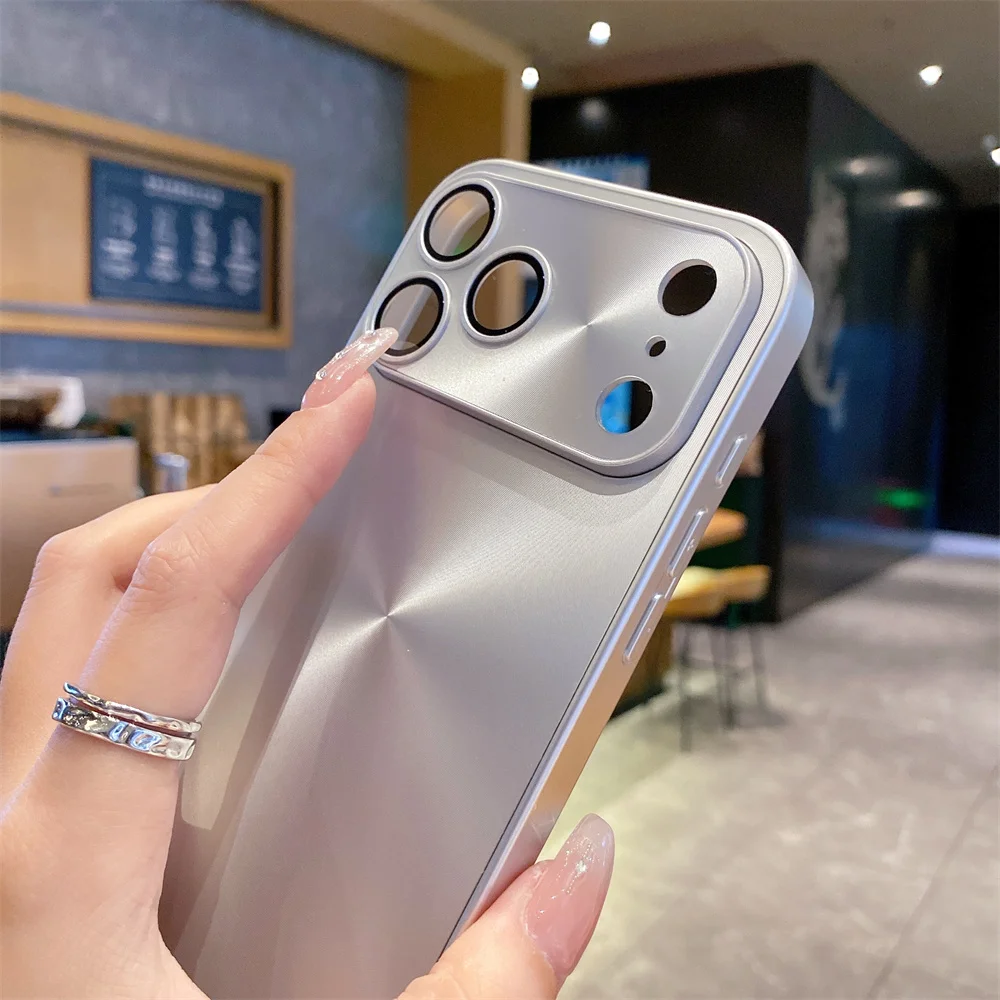 Funda mate con diseño de Aurora láser de lujo para iPhone 17 Air 16 15 14 Plus 13 12 11 Pro Max, funda dura con armadura a prueba de golpes - imagen 5