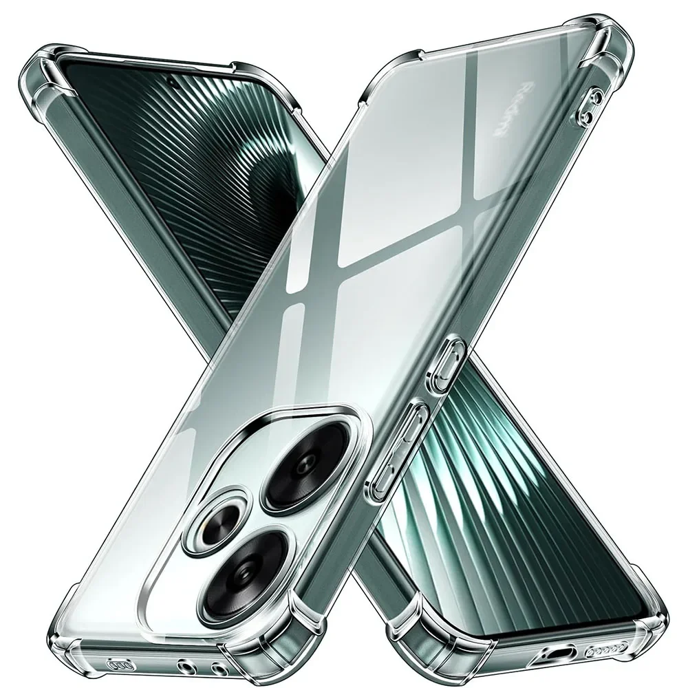 Funda transparente suave de silicona a prueba de golpes para Xiaomi Poco X7 F6 F5 F4 F3 X6 X5 X4 X3 GT M6 M4 M3 Pro, carcasa transparente ultrafina
