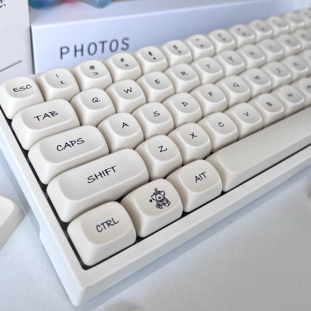 Juego de teclas con tema de perro bonito, sublimación térmica PBT, perfil MOA, teclas para cachorros para teclado mecánico 61/64/68/84/87/98/100/104 - imagen 3