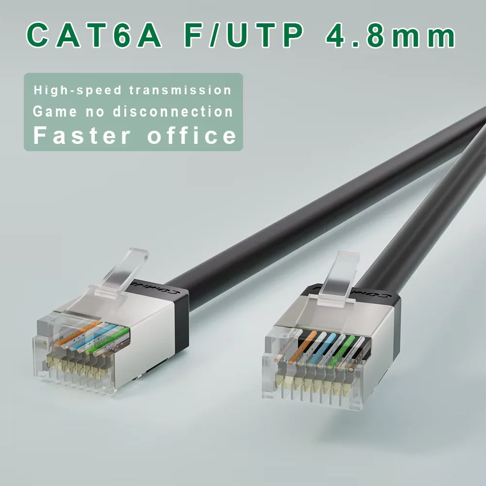 Cable Ethernet COMNEN de 0,1-1M, 24 Uds., Cat 6A FTP, 1000Mbps, Cable de conexión RJ45, enrutador de módem de Internet, Cable de red de alta velocidad - imagen 3
