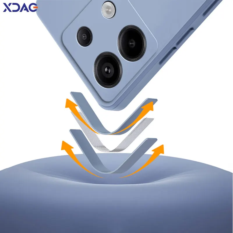 Funda cuadrada de silicona líquida para teléfono Xiaomi POCO X6 Pro 5G 360, funda protectora trasera suave POCOX6 X6Pro, armadura protectora a prueba de golpes - imagen 4