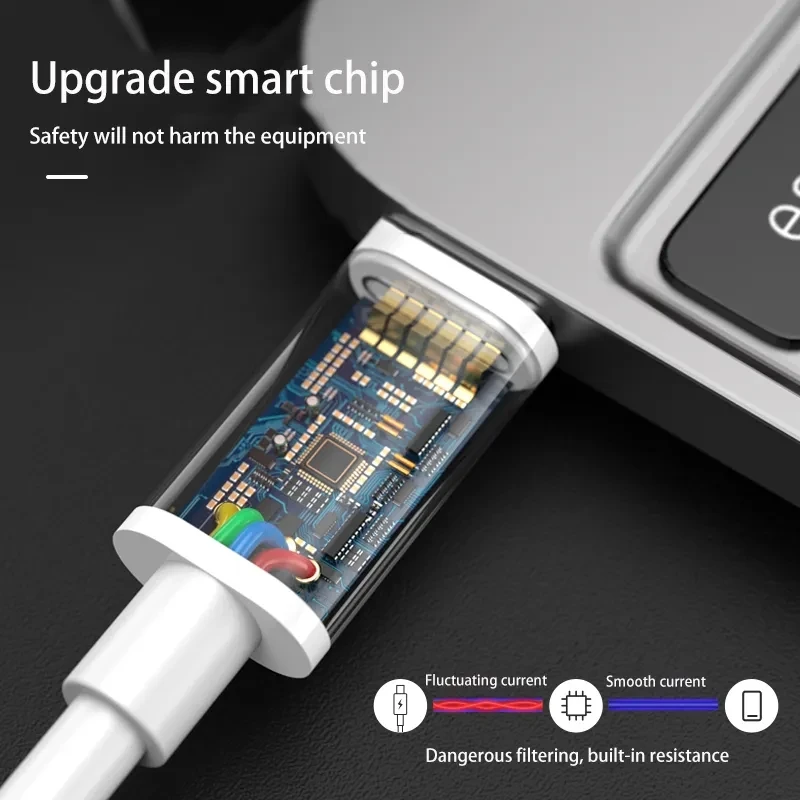 Cable PD de carga rápida de USB-C a USB-C de 100W para iPhone 15 Pro Max iPad Air 5 Macbook Huawei Mate 60 Samsung Cable tipo C a tipo C - imagen 5