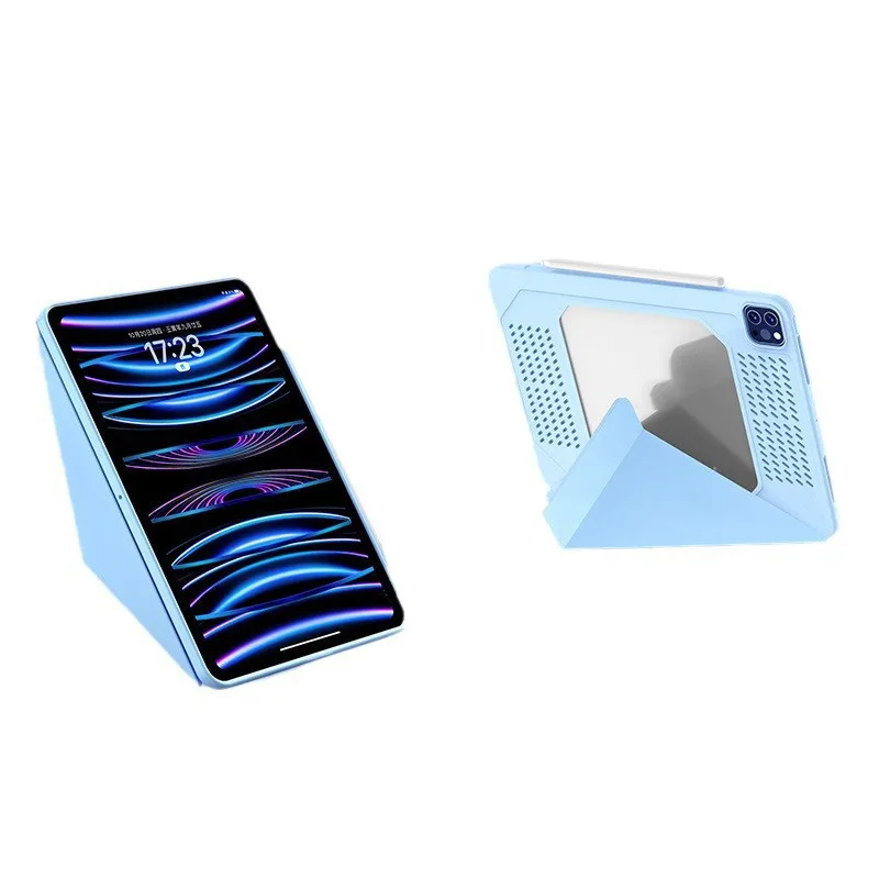 Funda de TPU para iPad Air 11 2025 M3 Air7 Air13 11th Gen A16 Pro 11 13 Air 11 6 5 4 3 2 1 10th 10,9 10,2 9,7 cubierta con soporte plegable en Y - imagen 5