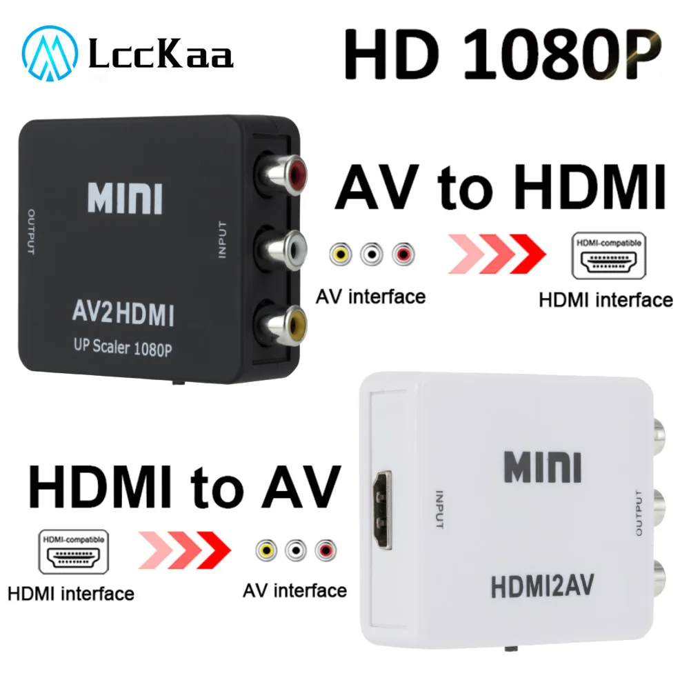 Convertidor HDMI a AV RCA Escalador Video PC HDTV Compatibilidad