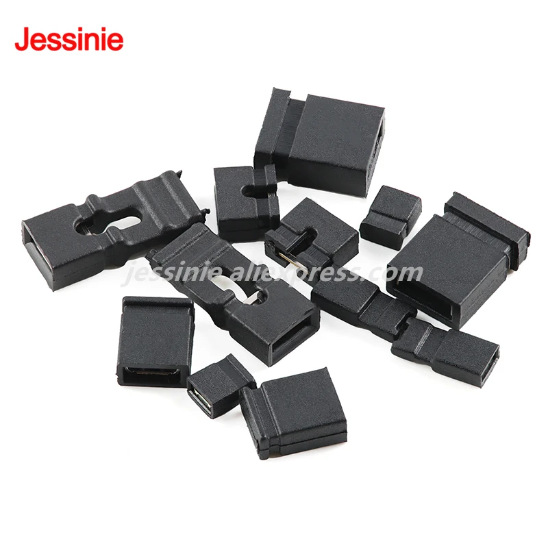 50-100 Uds tapa de puente 1,27mm 2,0mm 2,54mm cabezal de Pin de paso tapa corta conector de carcasa de cable derivación cubierta de enchufe de puente de tipo largo - imagen 2