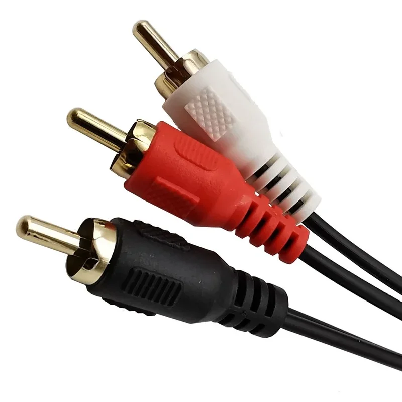 Cable RCA chapado en oro de un punto, macho a macho, TV, 1 Revolution 2, Cable de Audio macho, DVD - imagen 5