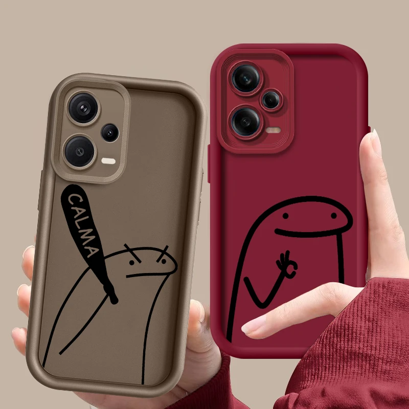 Arte divertido Stickman para Redmi Note 13 12 11 10 9 Pro Plus 5G POCO F3 F4 F5 X3 X4 X5 GT funda de teléfono de escalera de ojo suave - imagen 2