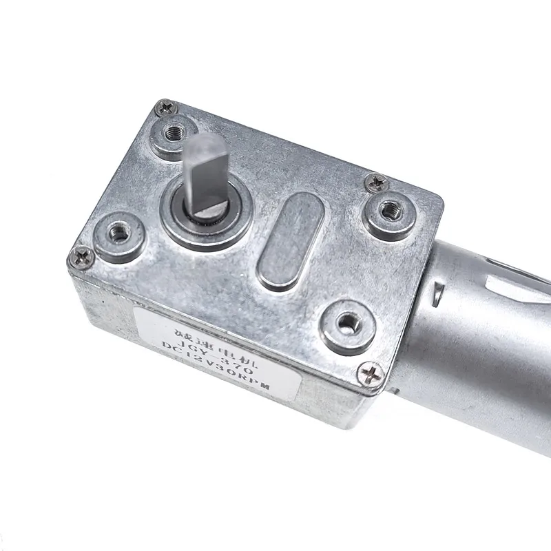Motor DC 12V ZGY370EC con encoder Hall 11PPR y engranaje helicoidal - imagen 5