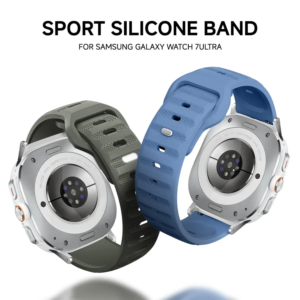 Correa de silicona para Samsung Galaxy Watch 7 Ultra 47mm pulsera deportiva transpirable Correa para Galaxy Watch Ultra 47mm - imagen 4