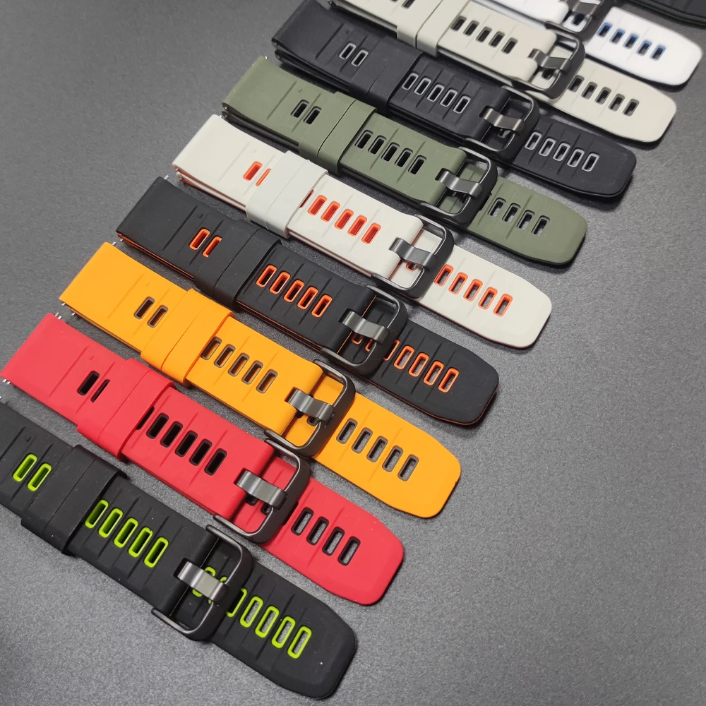 Correa de reloj de silicona de 22mm para Garmin Venu 4 3 2 45mm Band Forerunner 570 47mm 265 255 Music Vivoactive 4/Correa activa de liberación rápida - imagen 4