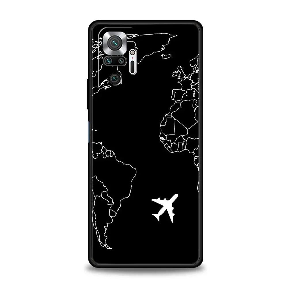 Funda de dibujos animados con mapa del mundo para Xiaomi Redmi Note 13, 12, 5G, 11, 10 Pro Plus, 4G, 9S, 9, 8, 7, 9T, 13C, 12C, 10C, 9C, 9A - imagen 3