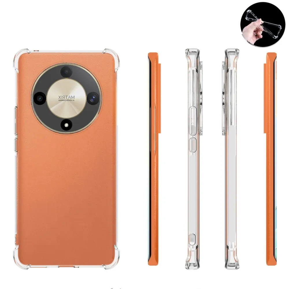 Para Honor X9 X9A X9C X9B funda de teléfono de silicona transparente gruesa a prueba de golpes para Honor Magic 5 6 7 Lite funda transparente - imagen 4