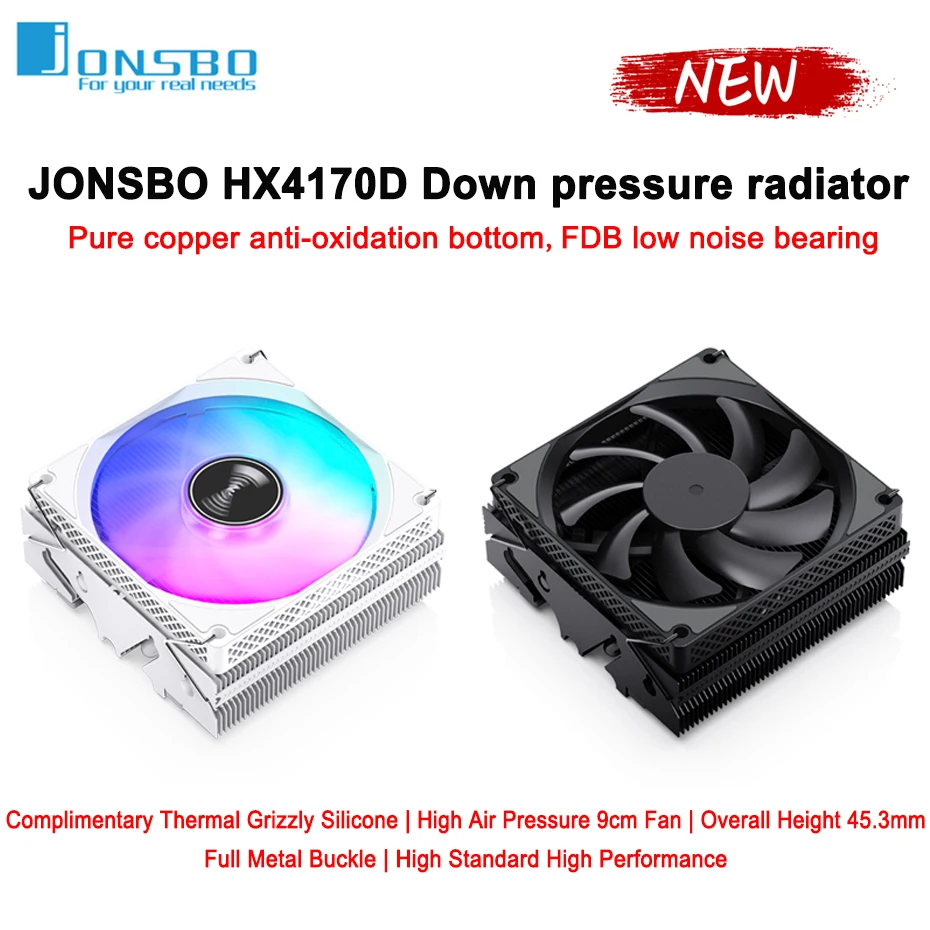 JONSBO-enfriador de CPU HX4170D, 4 tubos de calor, presión de bajada, ultradelgado, funda ITX, radiador para LGA1700 115x1200 AM4 - imagen 2