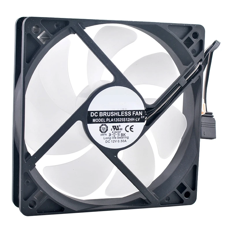 PLA12025S12HH-LV 12cm 120mm ventilador 120x120x25mm DC12V 0.50A 4pin ARGB ventilador de refrigeración para la máquina 16ultra refrigerada por agua