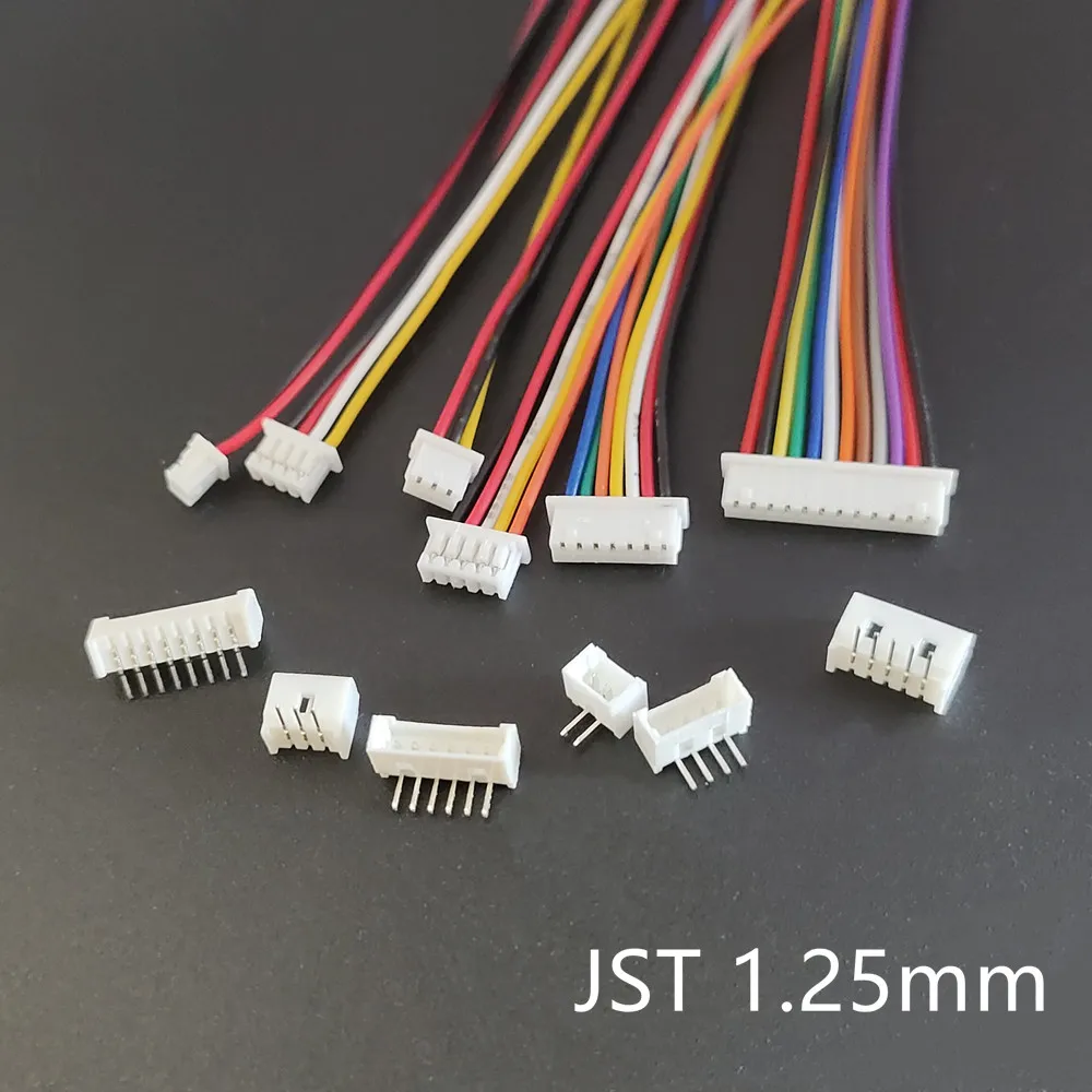10 juegos JST1.25 ZH1.5 PH2.0 XH2.54 conector hembra + macho 2/3/4/5/6/7/8/9/10/12P enchufe con Cable 10/20/30cm con PIN curvo 2,54 MM - imagen 4