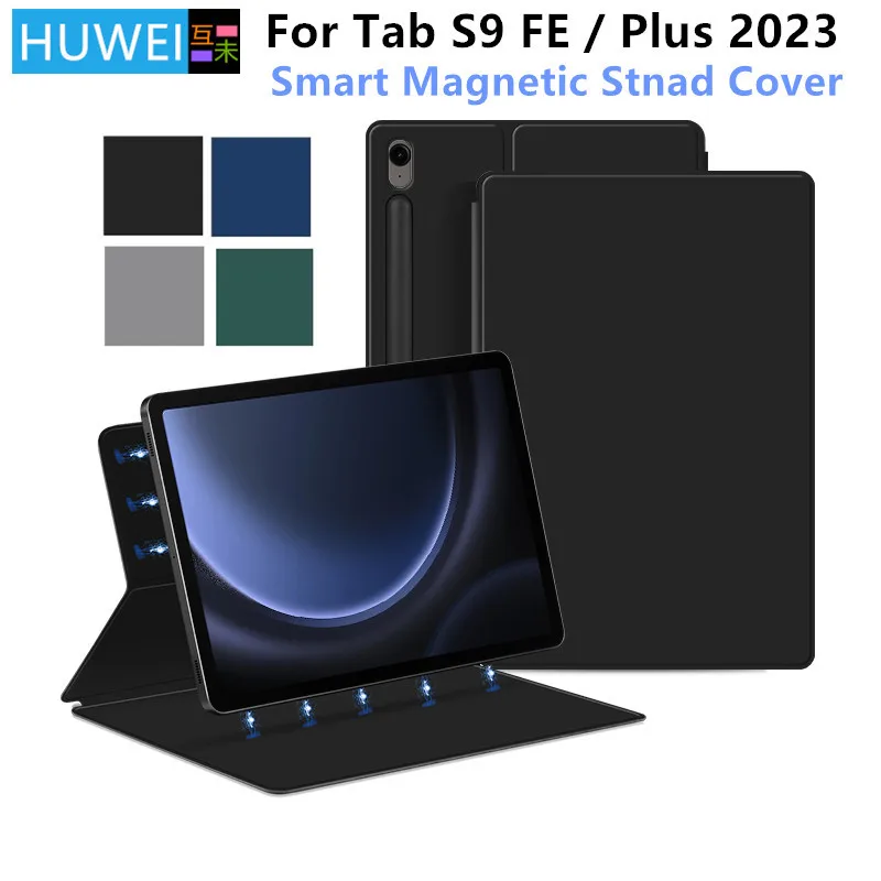 HUWEI-funda magnética para Samsung Galaxy Tab S9 FE 10,9, SM-X510, X516, con tapa y soporte, para S9 FE S9FE Plus