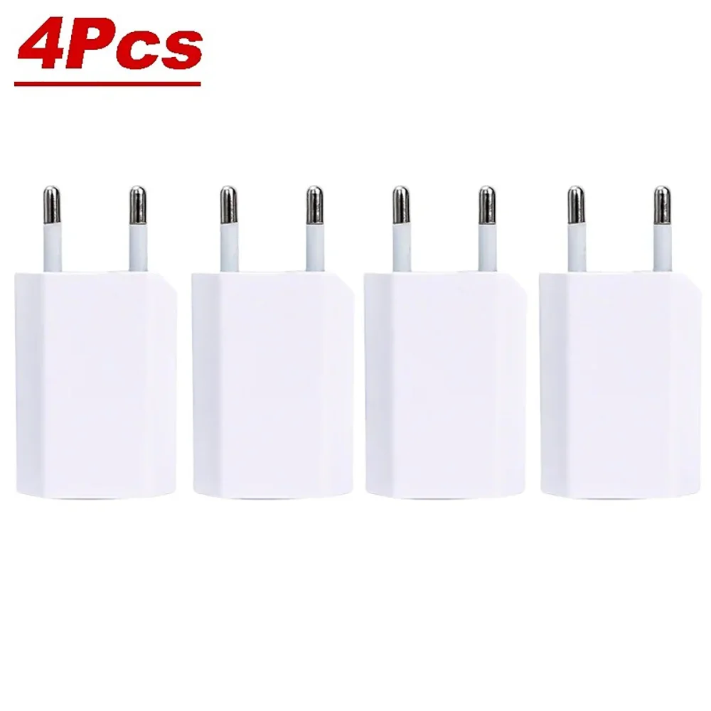 4Pcs EU Plug White