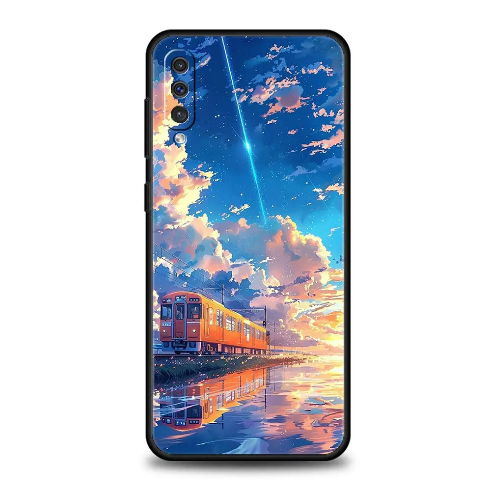 Funda de teléfono con dibujos de cielo para Samsung A54 A52 A24 A14 A50 A70 A10 A30 A40 A20S A20E A06 A02S A12 A22 A34 A42 A32 5G A04s A16 - imagen 3