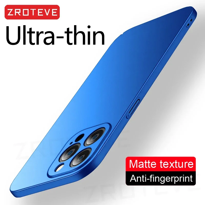Para iPhone16 Pro Max funda ZROTEVE lujosa delgada mate dura cubierta de PC para iPhone 16 15 14 11 12 13 Mini iPhone15 Plus SE fundas de teléfono - imagen 2
