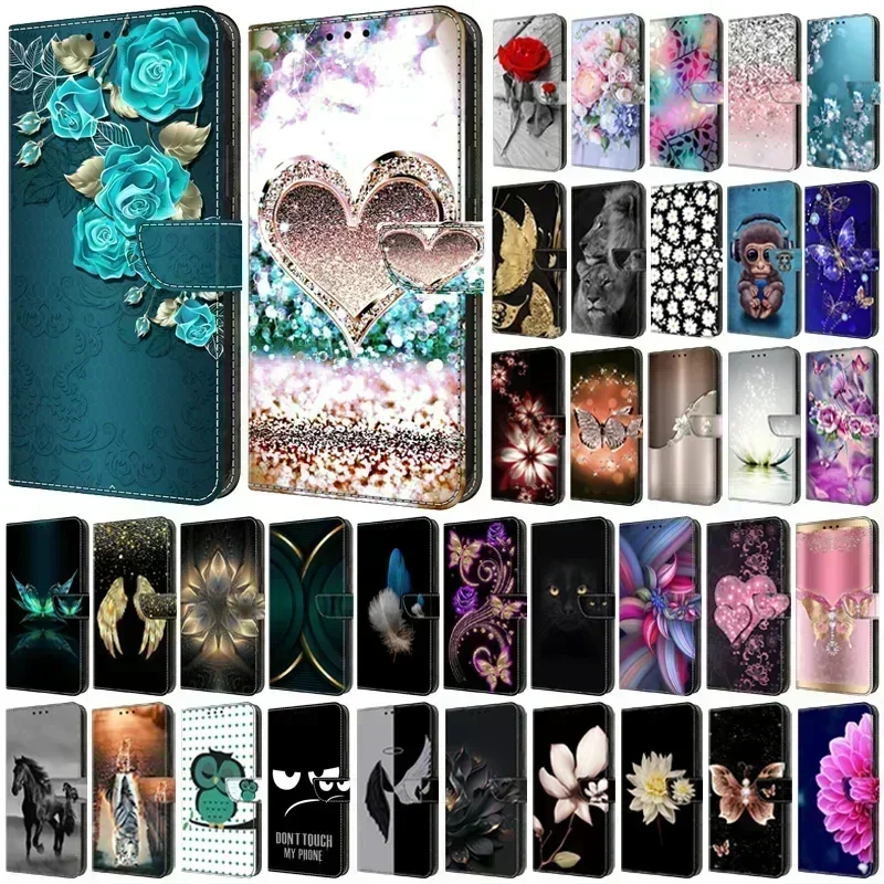 Funda Magic 6 Lite para Honor Magic6 Lite Funda con patrón pintado Funda con tapa tipo billetera para Huawei Honor Magic 6 Lite ALI-NX3 Funda de teléfono