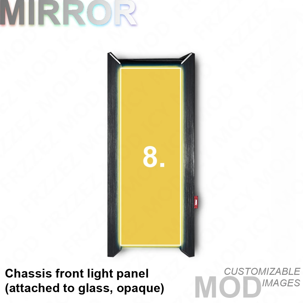 Panel de espejo GX601 ROG Strix Helios, iluminación de chasis, cubierta de PC DIY, ARGB ASUS Strix Republic of Gamers MOD Rainbow Reflection - imagen 5