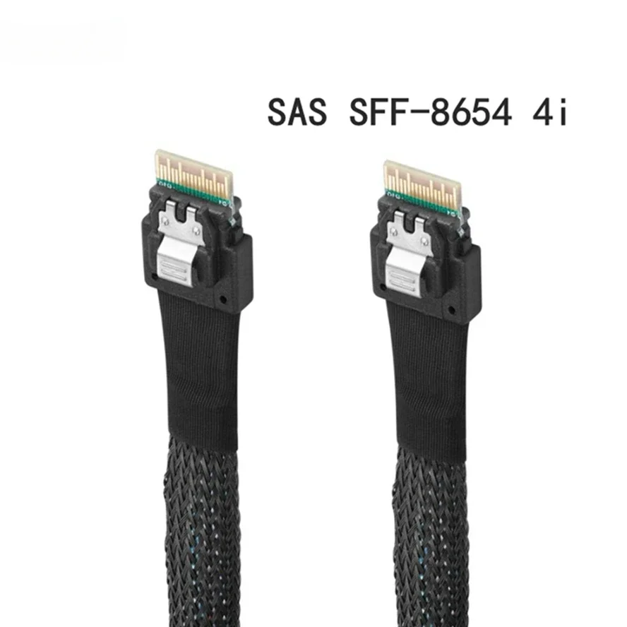 SFF-8654 Slim SAS Target a PCI-E Slimline SAS 4,0, SFF-8654, 4i, 38 Pines, Mini Cable SAS - imagen 2