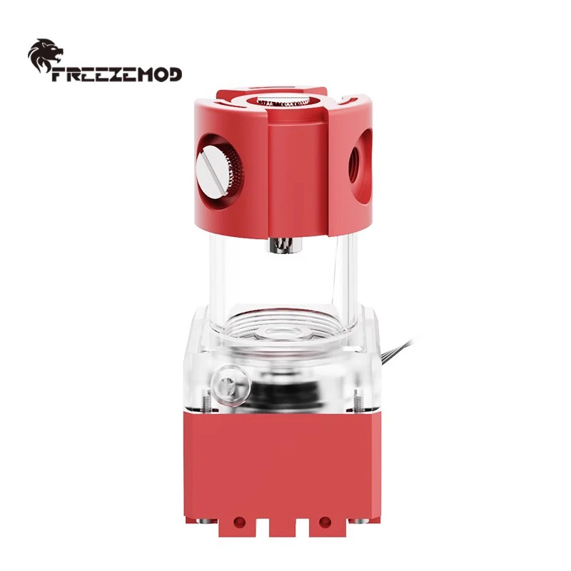 FREEZEMOD AIO Caja de depósito de bomba de agua 14-39 cm Res Lift 3,5 metros de flujo 650L/H antiespumante, negro/plata/blanco/rojo PUB-FS6MA - imagen 3