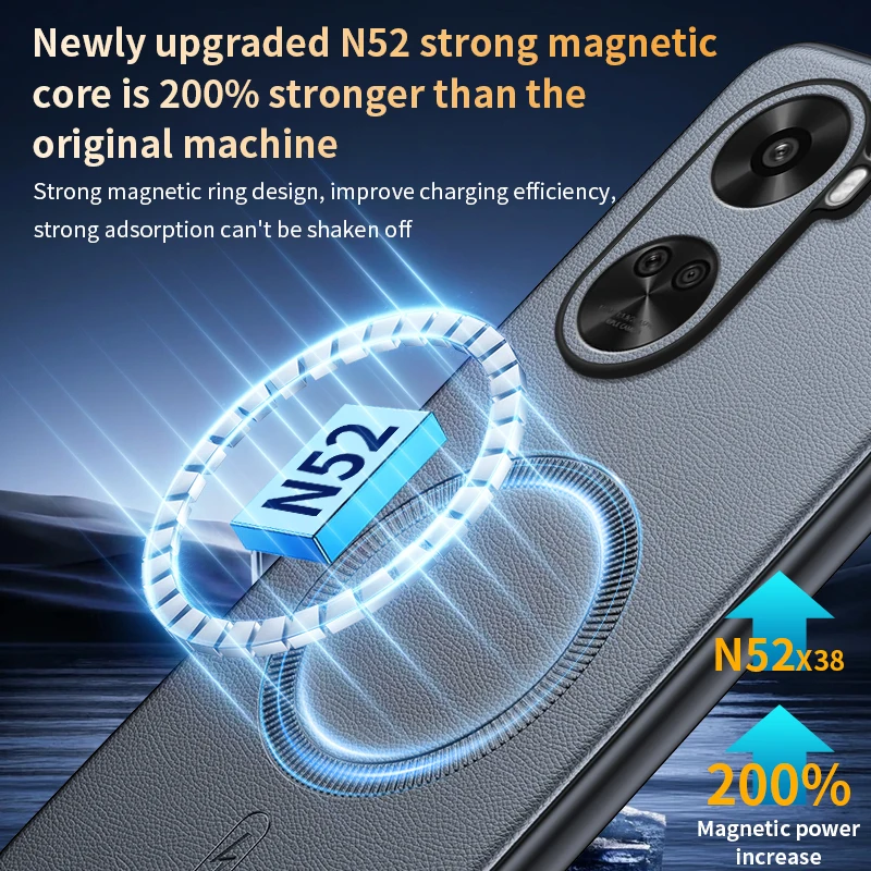 Para Huawei Nova 11 SE funda protectora de cuero magnética para Huawei Nova 11 SE alta calidad antihuellas antideslizante PC + TPU - imagen 5